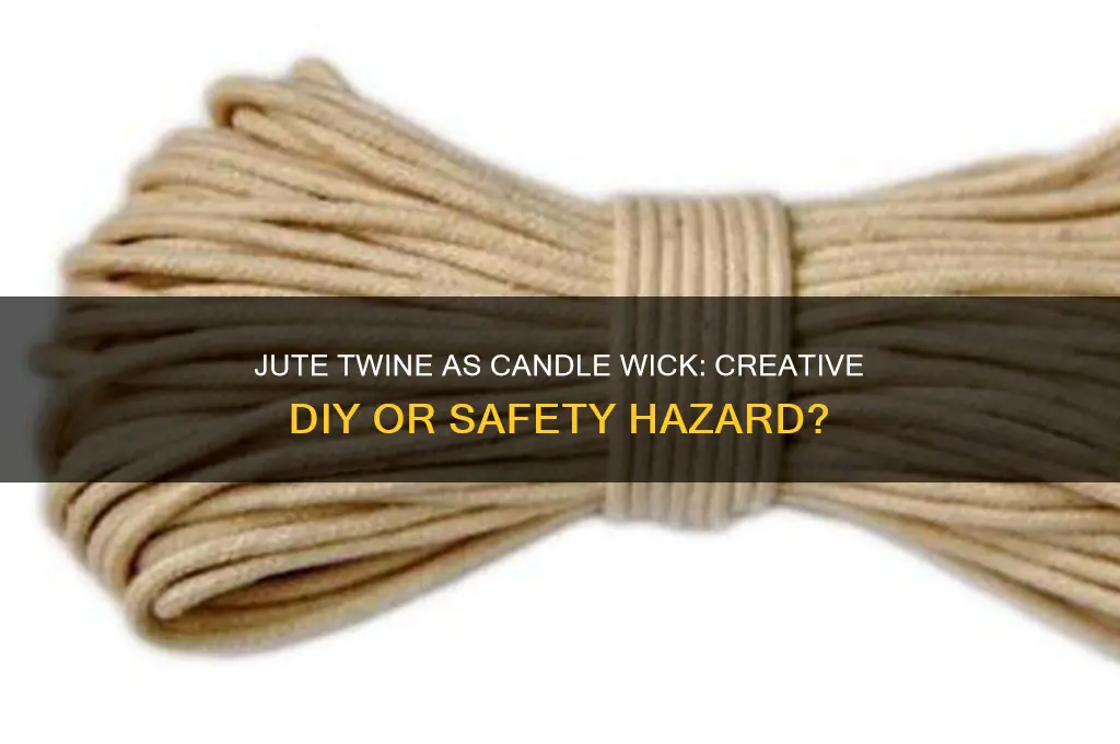 can you use jute twine for a candle wick