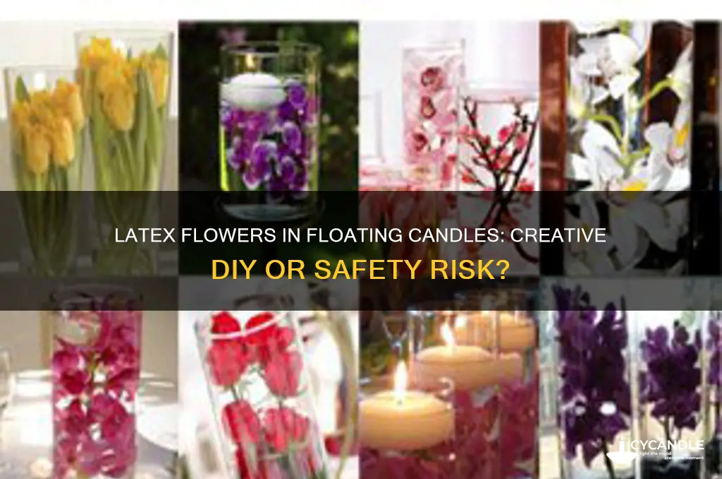 can you use latex flowers in floating candles