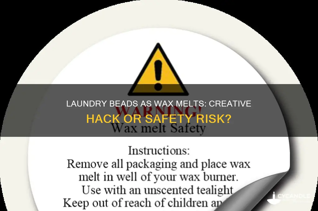 can you use laundry beads as wax melts