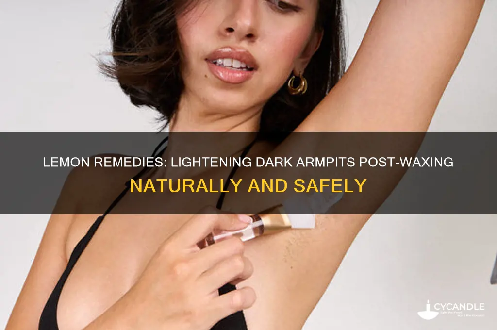 can you use lemons to lighten dark armpits after waxing
