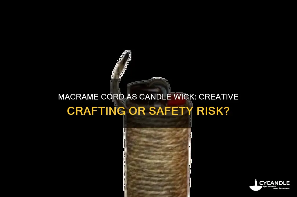 can you use macrame cord for candle wick