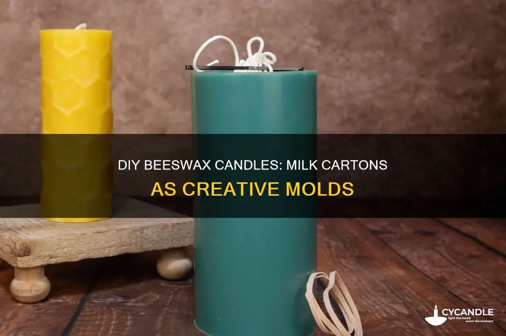 can you use milk cartons as mold for beeswax candle