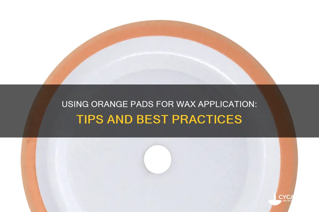 can you use orange pad to apply wax
