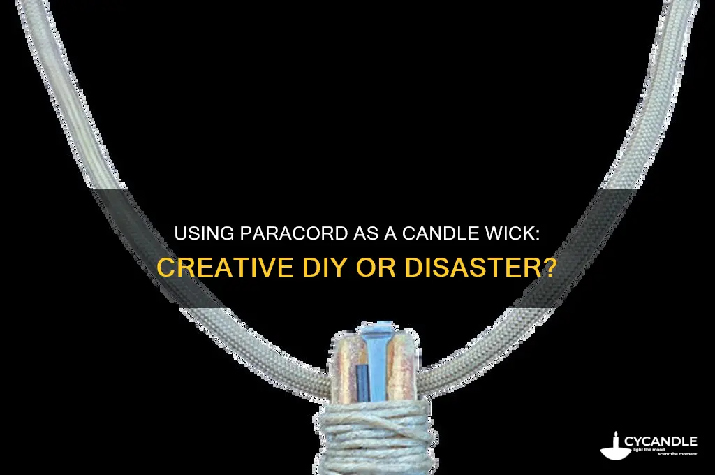 can you use paracord as a candle wick