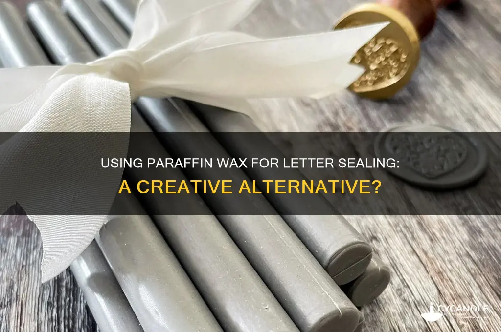 can you use paraffin wax as letter sealing wax