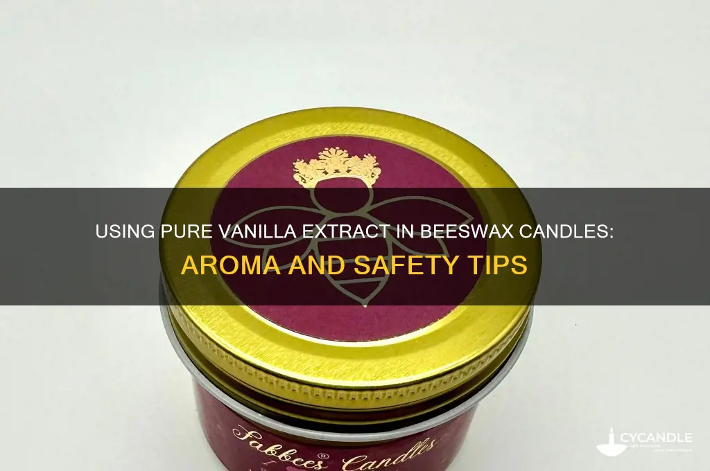can you use pure vanilla extract in beeswax candles