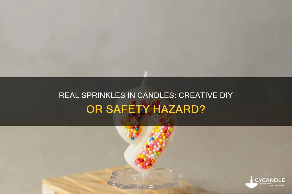 can you use real sprinkles in candles