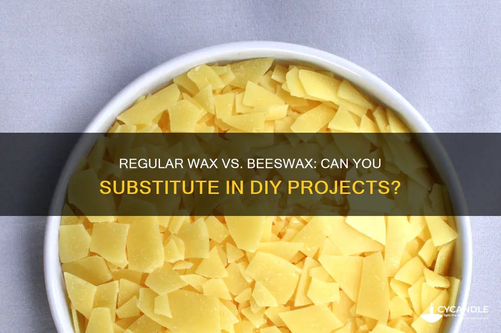 can you use regular was instead of bee
