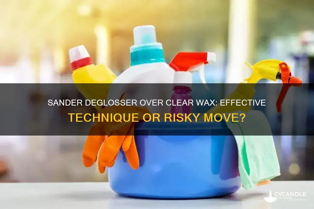 can you use sander deglosser over clear wax