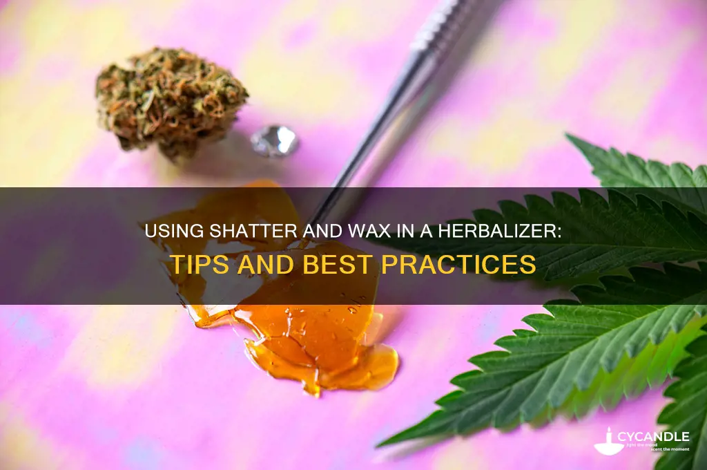 can you use shatter and wax in a herbalizer