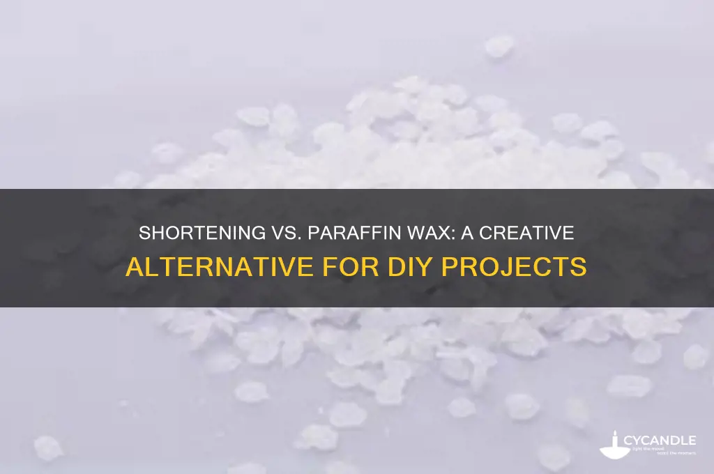 can you use shortening instead of paraffin wax
