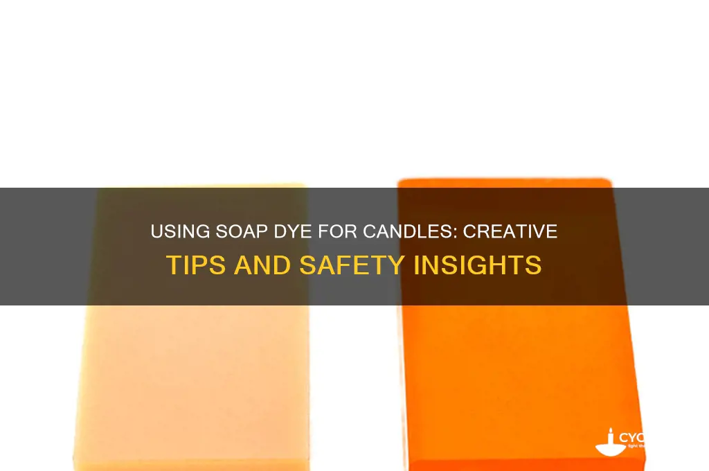 can you use soap dye for candles