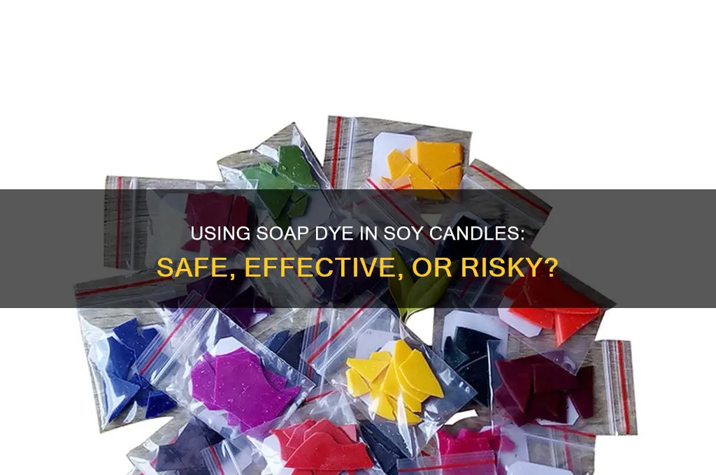 can you use soap dye in soy candle making