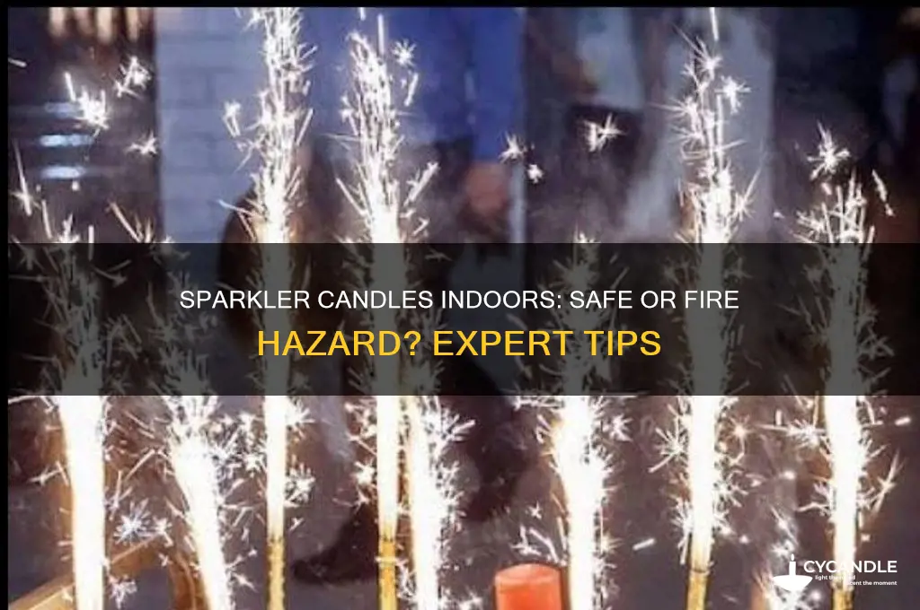 can you use sparkler candles inside