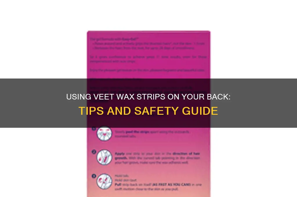 can you use veet wax strips on your back