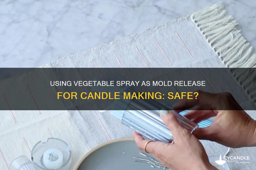 can you use vegetable spray as mold release for candles