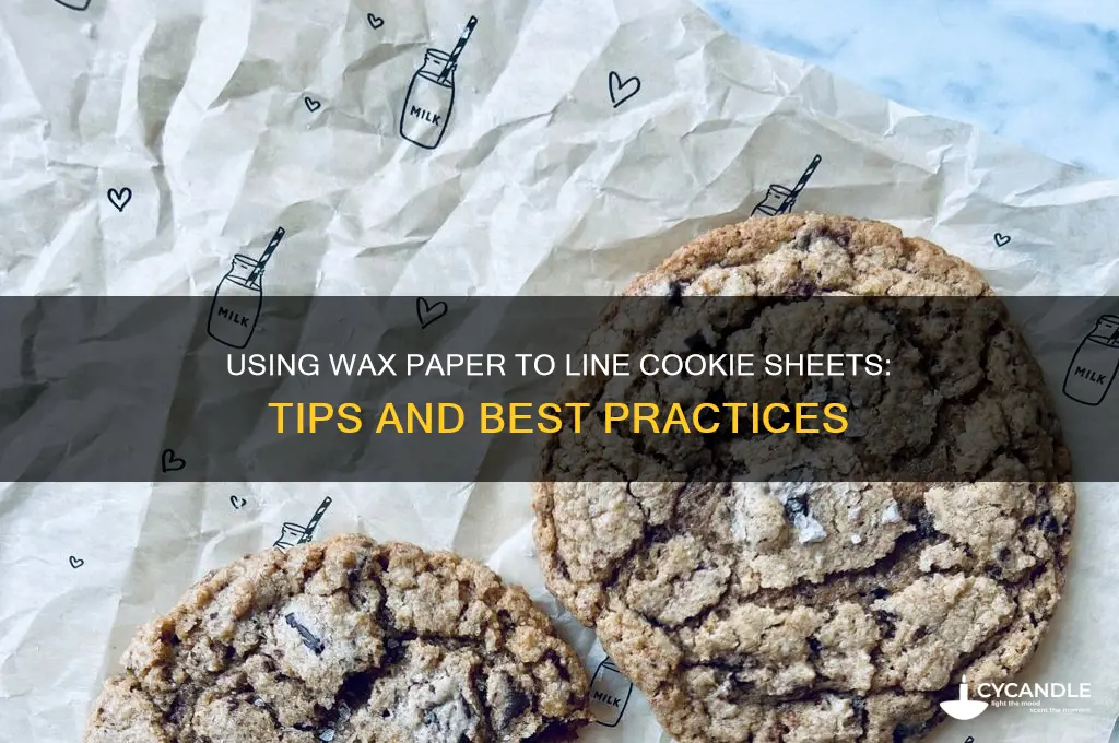 can you use wax paoer to line a cookie sheet