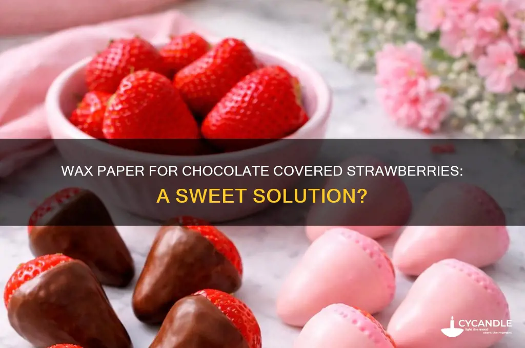 can you use wax paper for chocolate covered strawberries