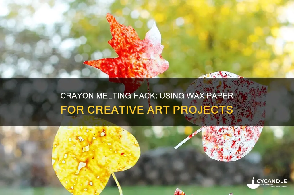 can you use wax paper for crayon melt