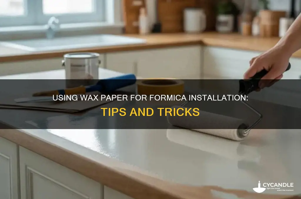 can you use wax paper to install formica