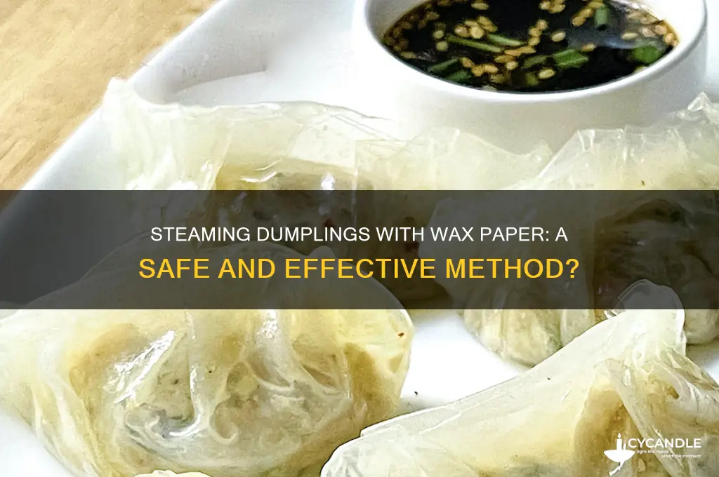 can you use wax paper to steam dumplings