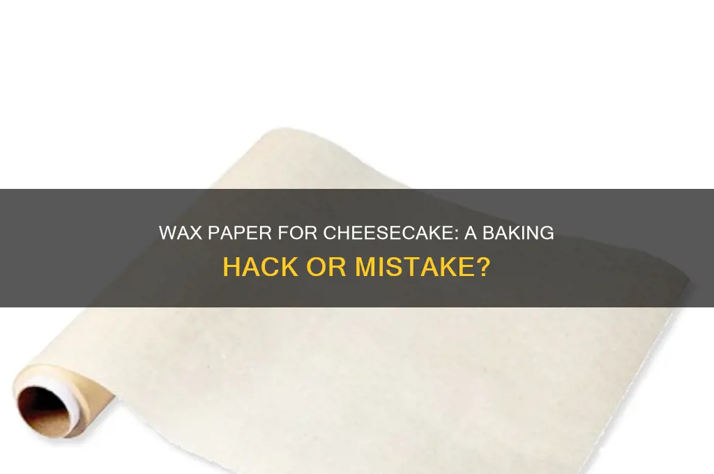 can you use wax paper under cheesecake