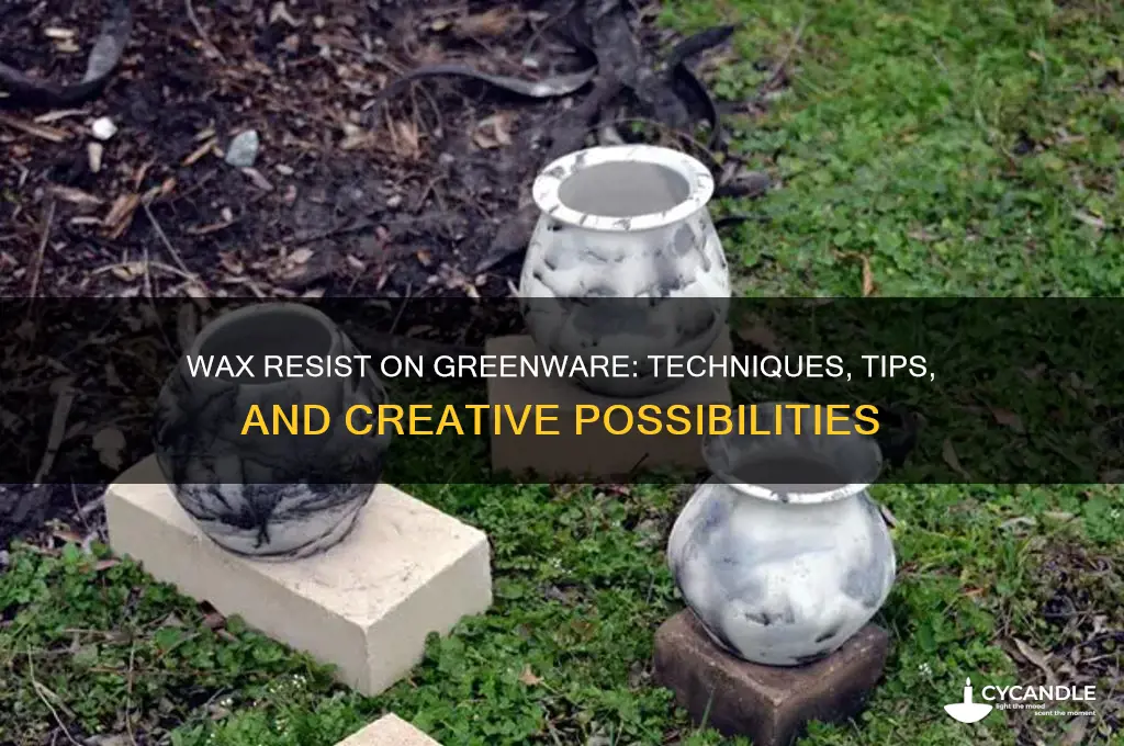can you use wax resist on greenware
