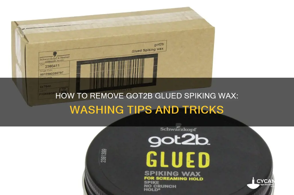 can you wash out got2 be glued spiking wax