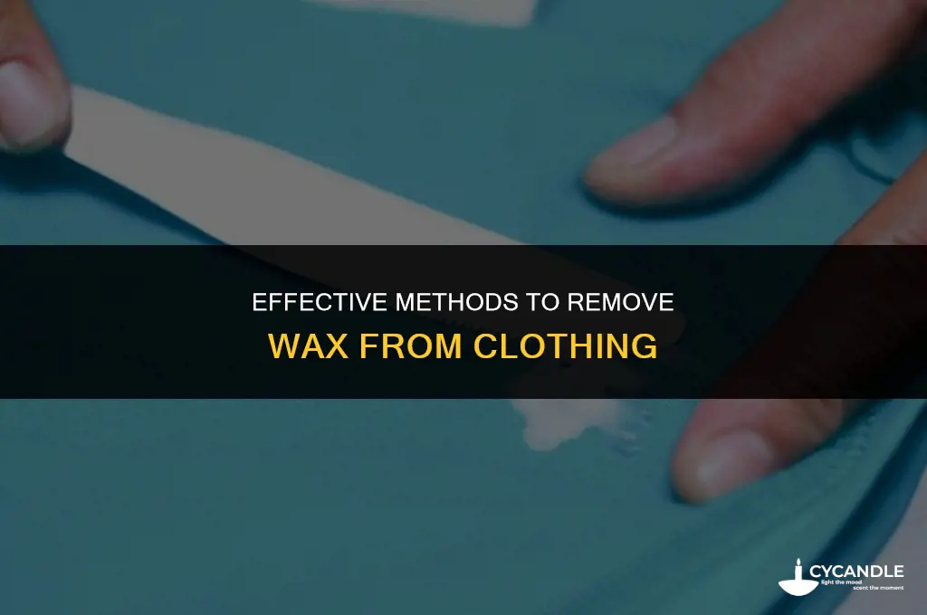 can you wash wax out of clothes