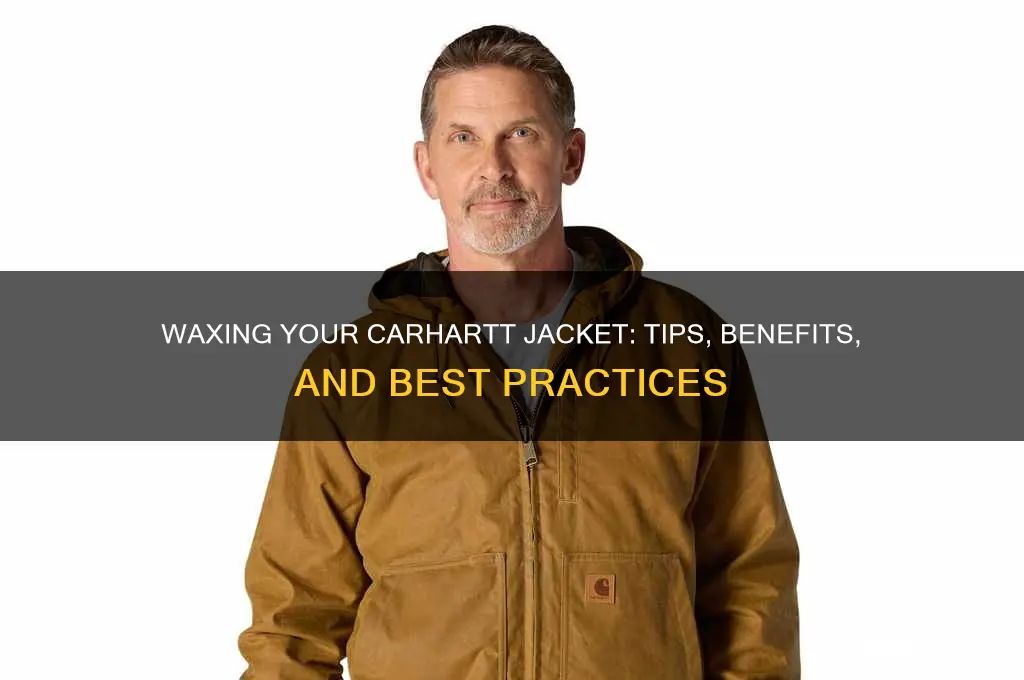 can you wax a carhartt jacket