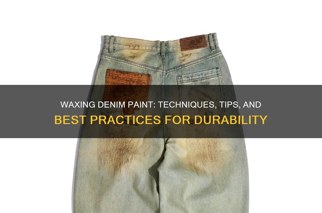 can you wax a denim paint