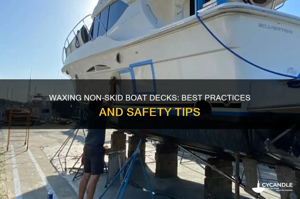 can you wax a non skid boat deck