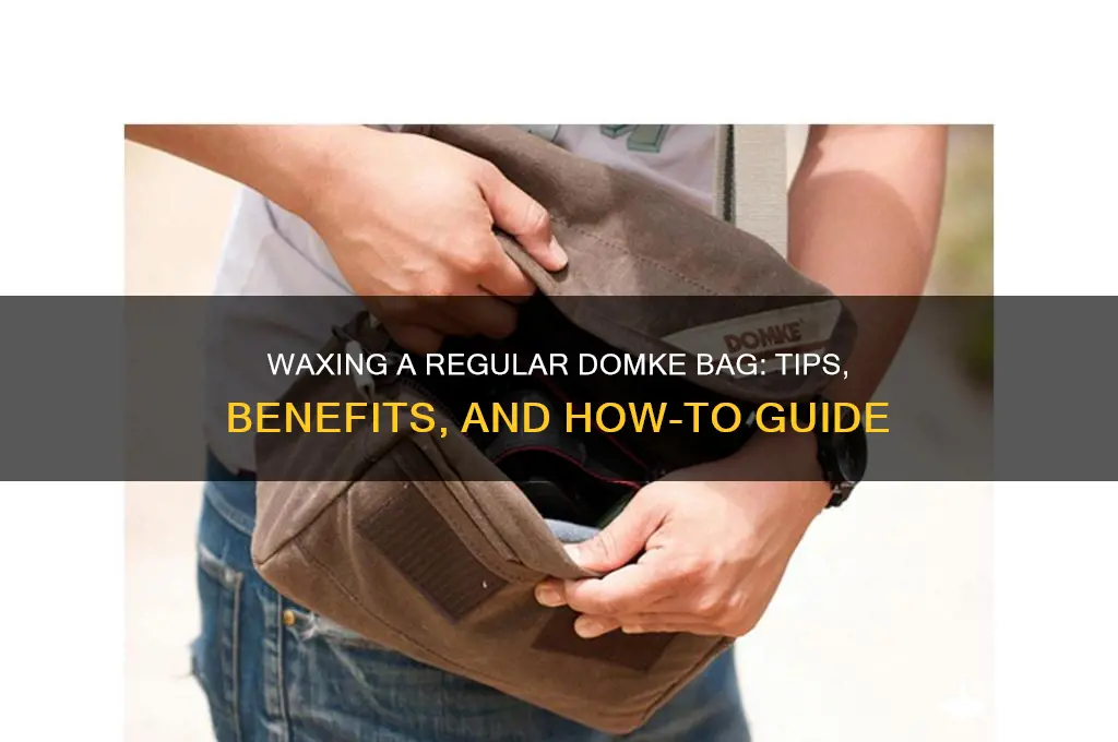 can you wax a regular domke bag