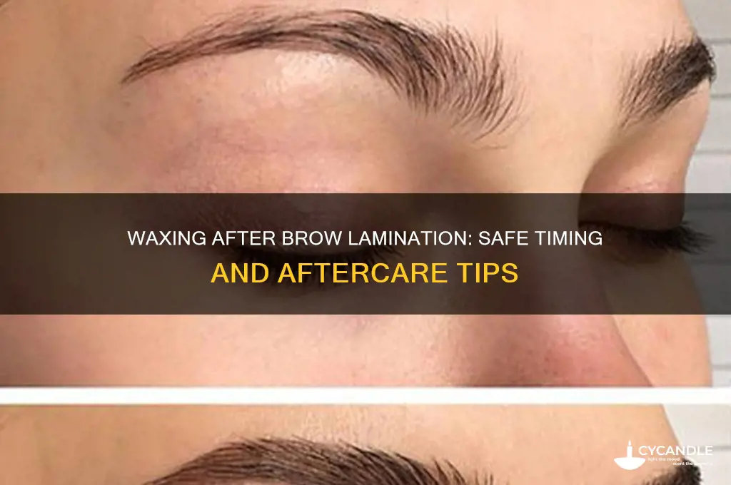 can you wax after a brow lamination