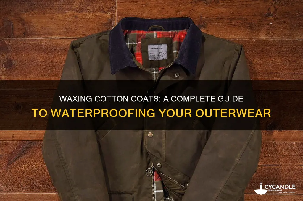 can you wax any cotton coat
