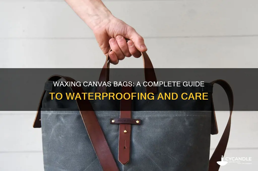 can you wax canvas bag