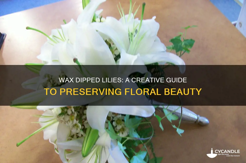 can you wax dip lilies