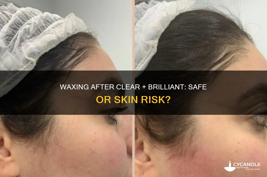can you wax face after clear and brilliant