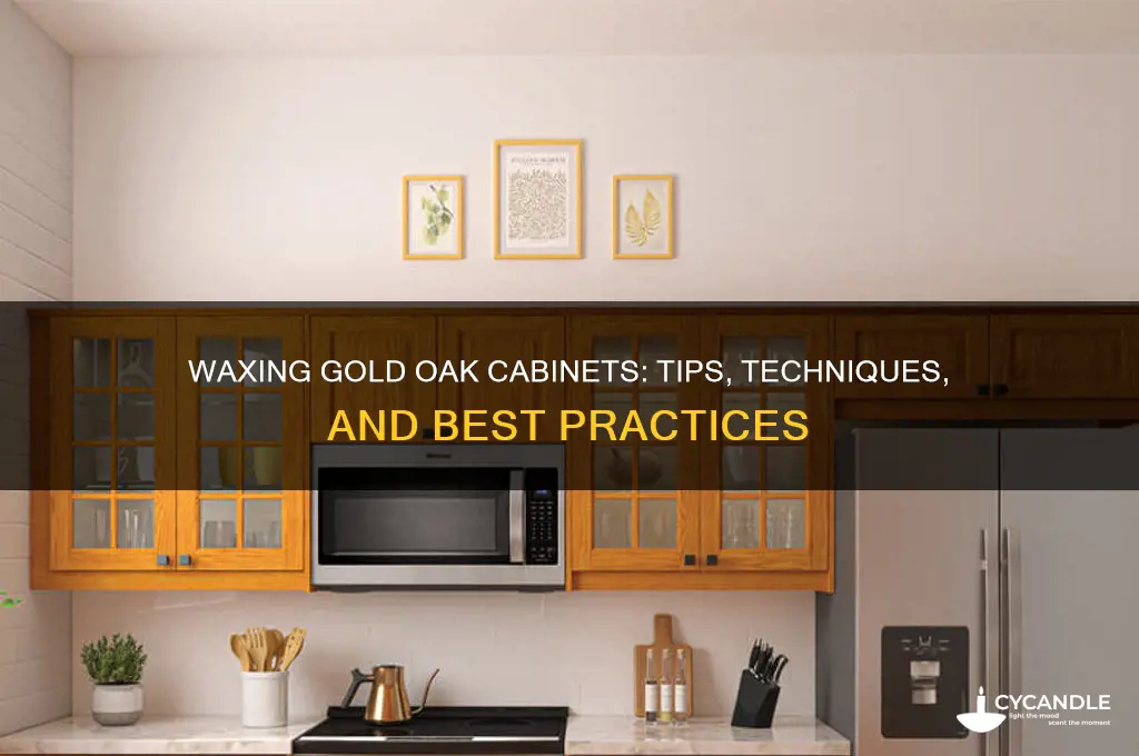can you wax gold oak cabinets
