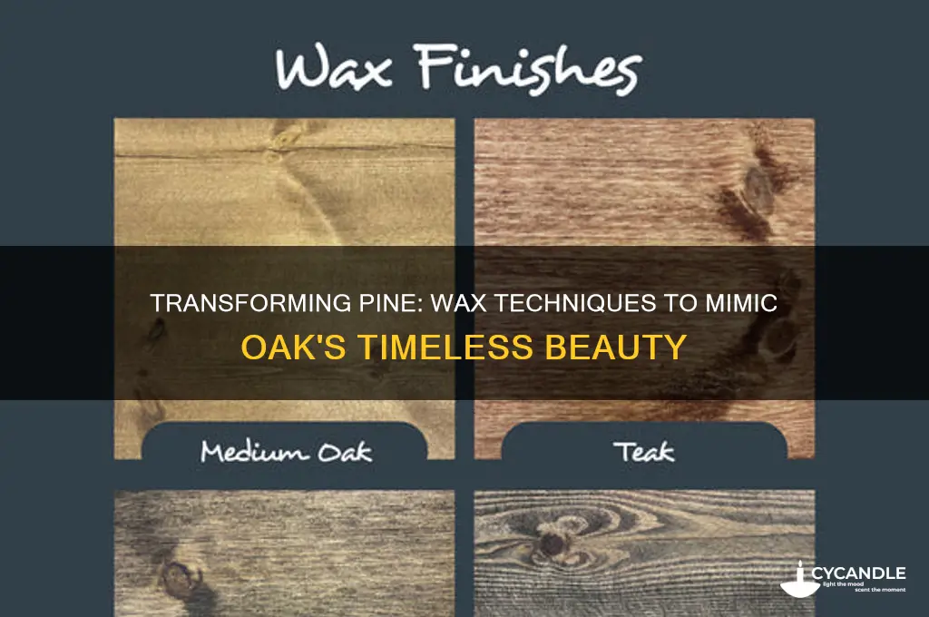 can you wax pine to look like oak
