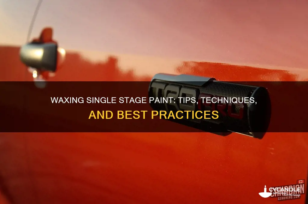 can you wax single stage paint