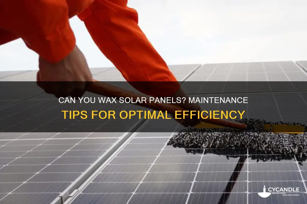 can you wax solar panels