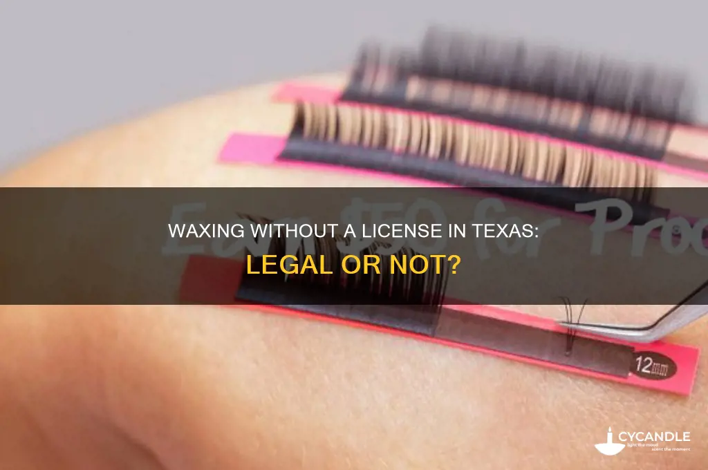 can you wax without a license in texas