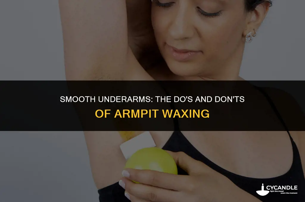 can you wax your armpits
