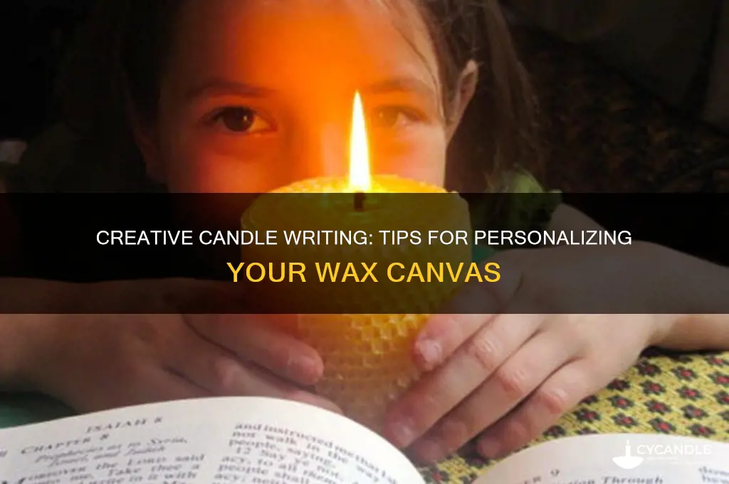 can you write on candles