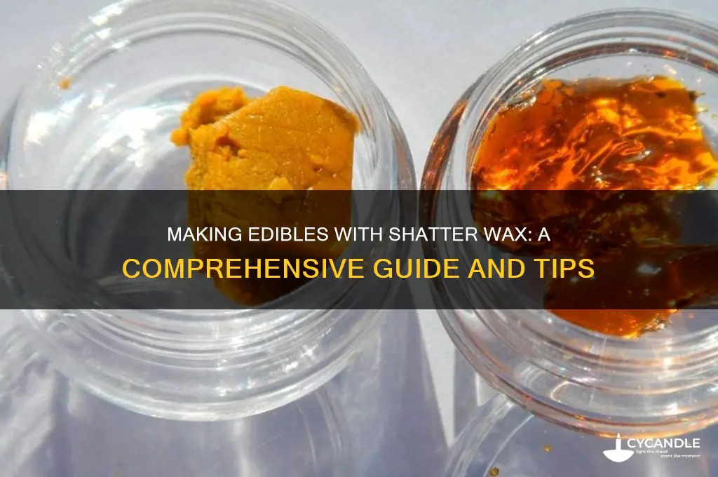 can youmakeedibleswith shatter wax