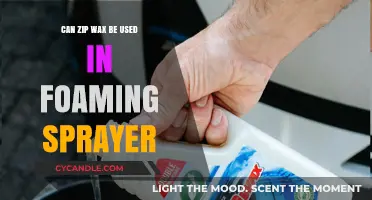 Using Zip Wax in Foaming Sprayers: Tips and Best Practices