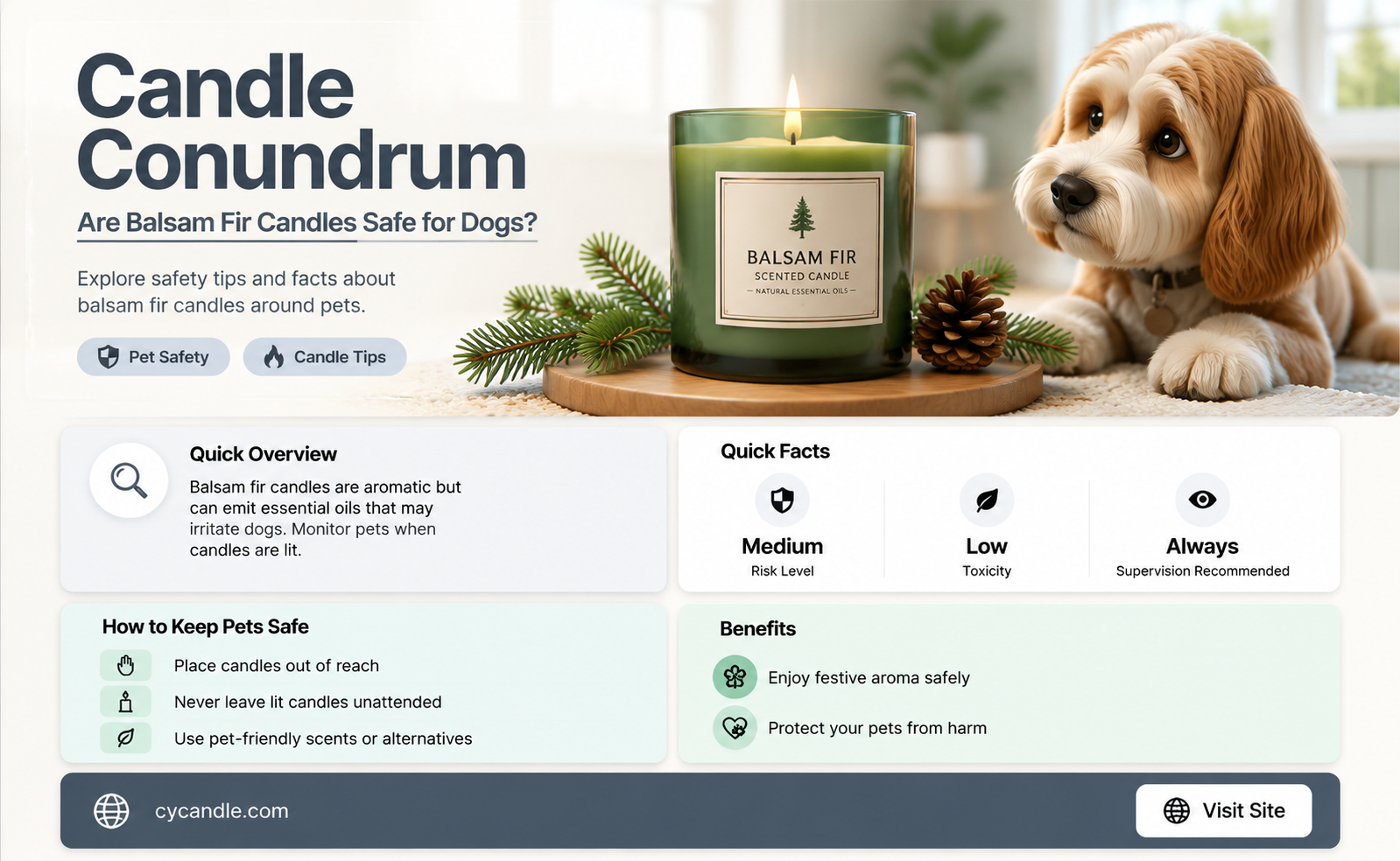 are dogs okay around balsam fir candle