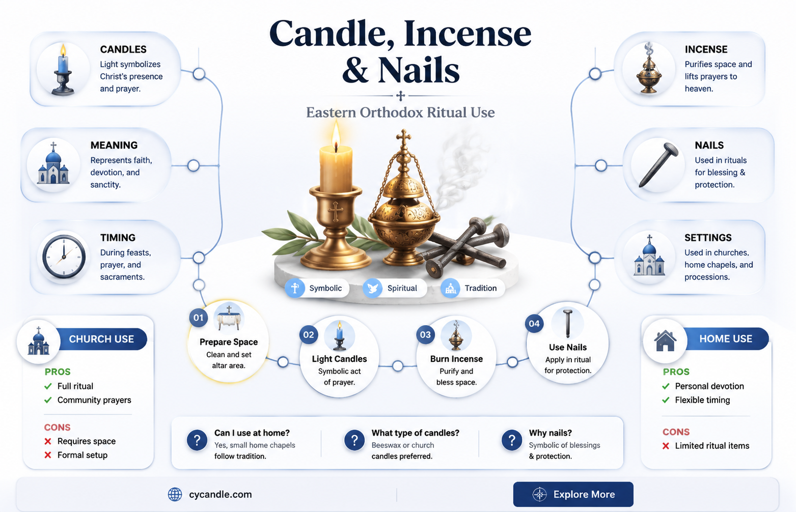 are candle incense nails used in the eastern orthodox