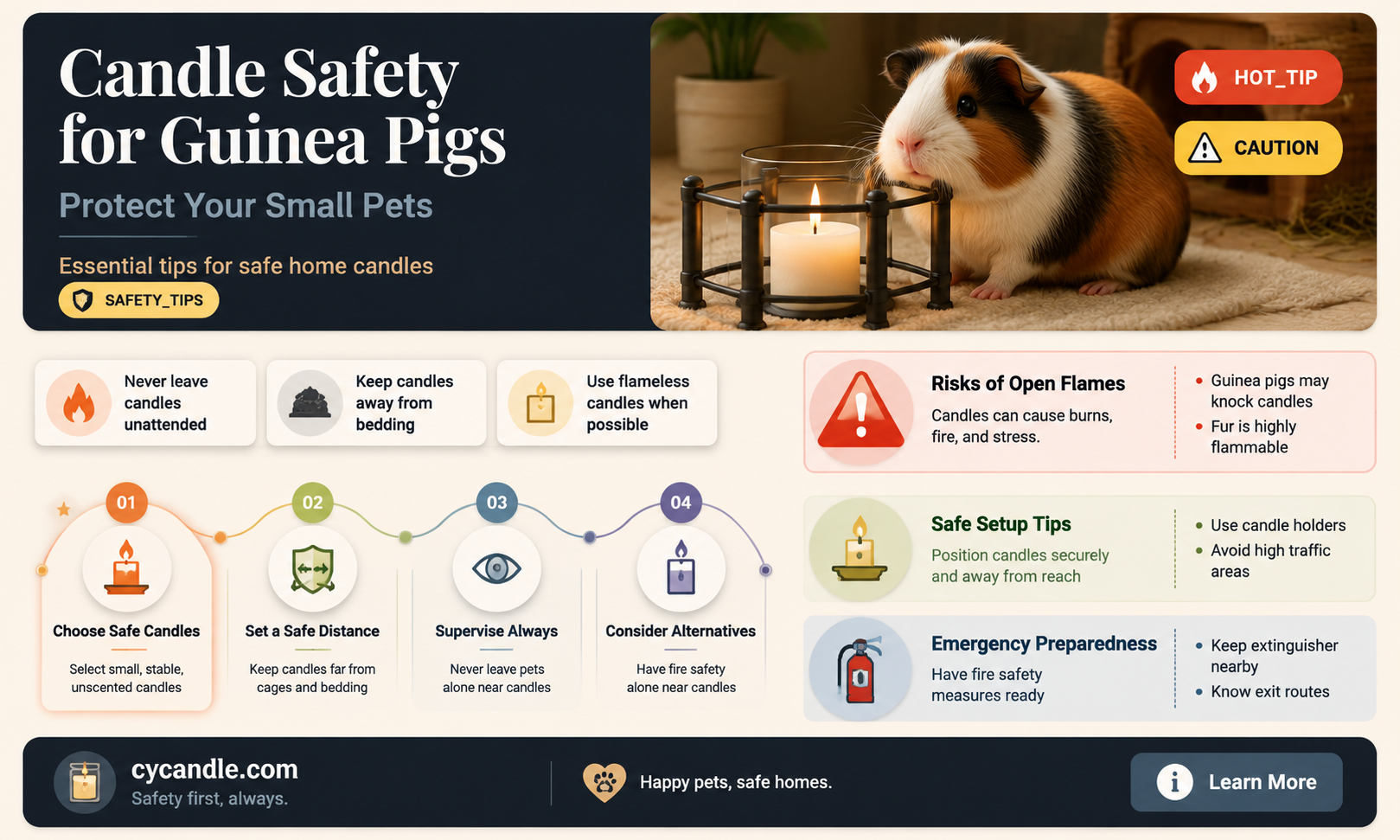 are candles safe for guinea pigs